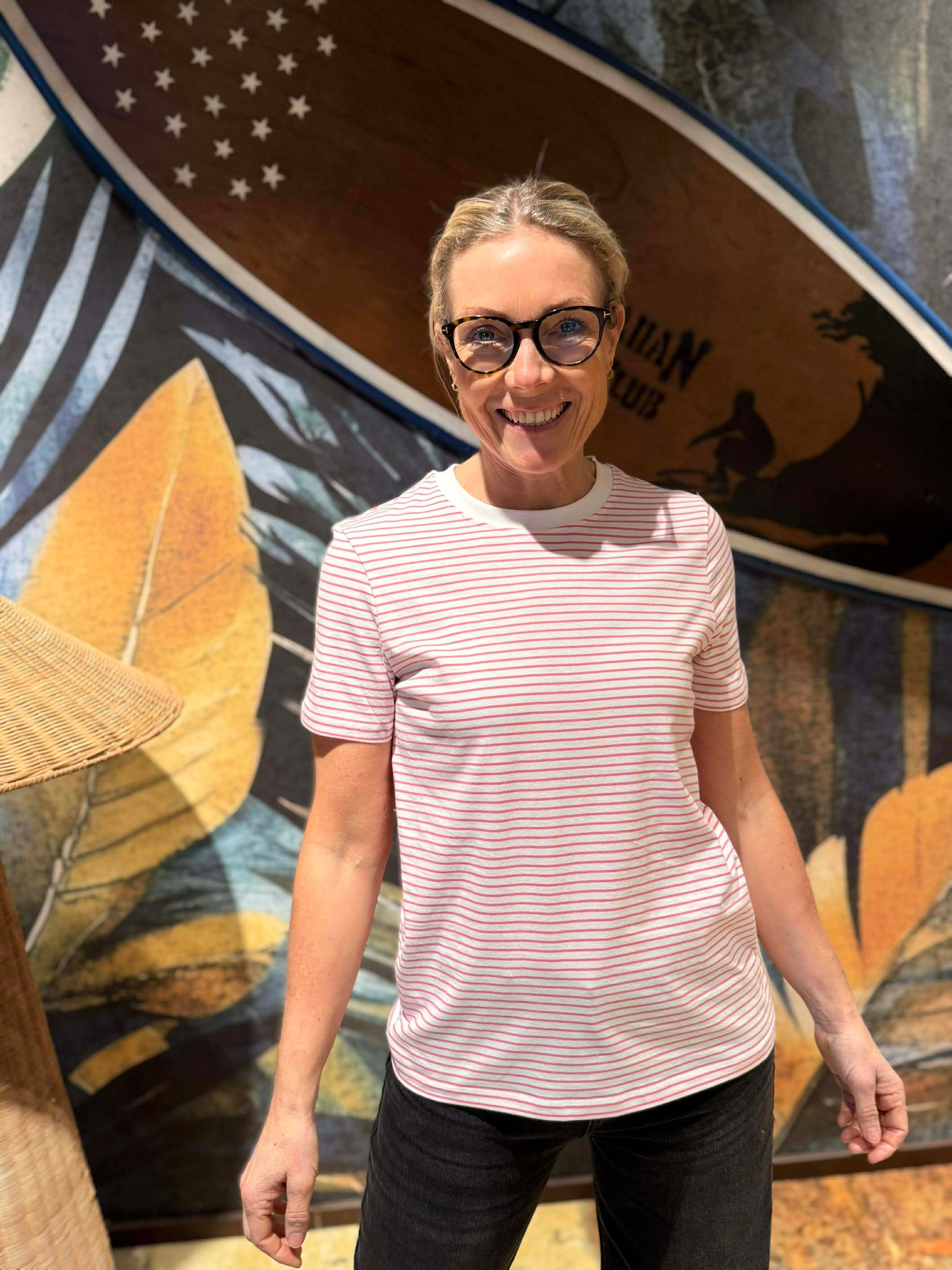 PCRIA T-Shirt - Bright White/pink